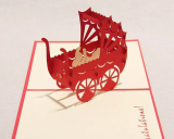 3D Pop Up Pram Handmade Card